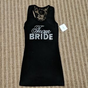 David's Bridal Team Bride Blingy Tank Top New L